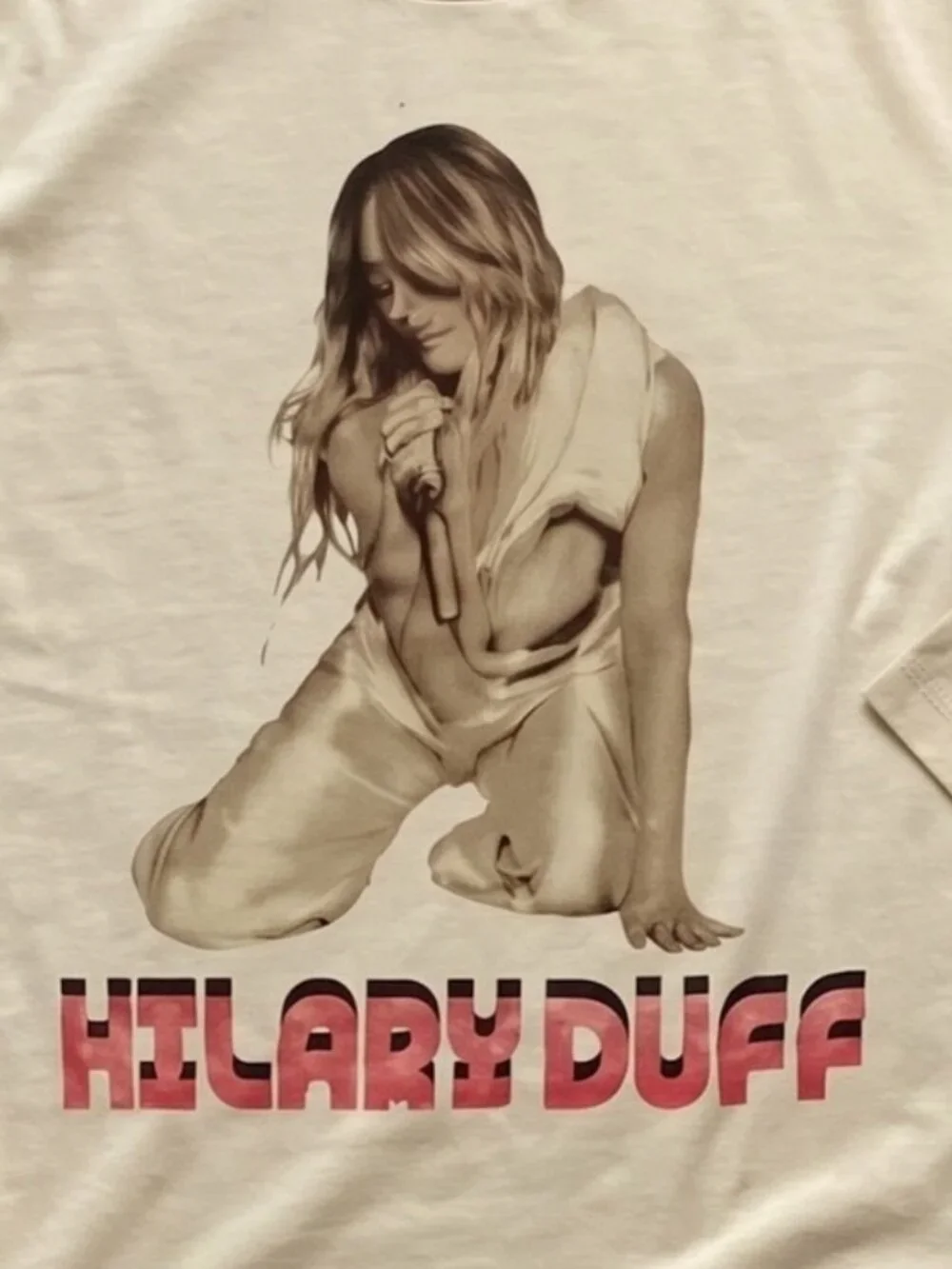Hilary Duff The Lucky Me Tour 2026 Abstract Logo Double Sided Graphic T-Shirt